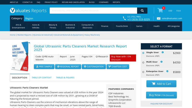 Global Ultrasonic Parts Cleaners Market Research Report 2025 ultrasonic cleaner for car parts