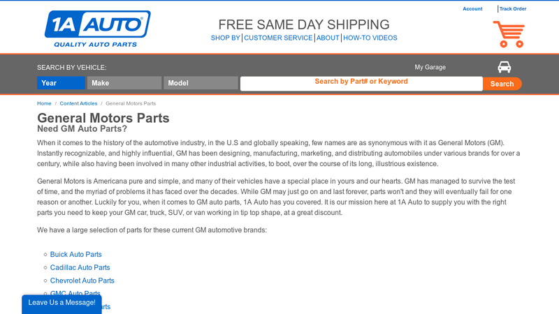GM Auto Parts, Buy GM Parts Online general motors parts store