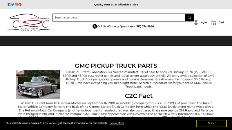 GMC Pickup Truck Parts 1946 chevy truck parts