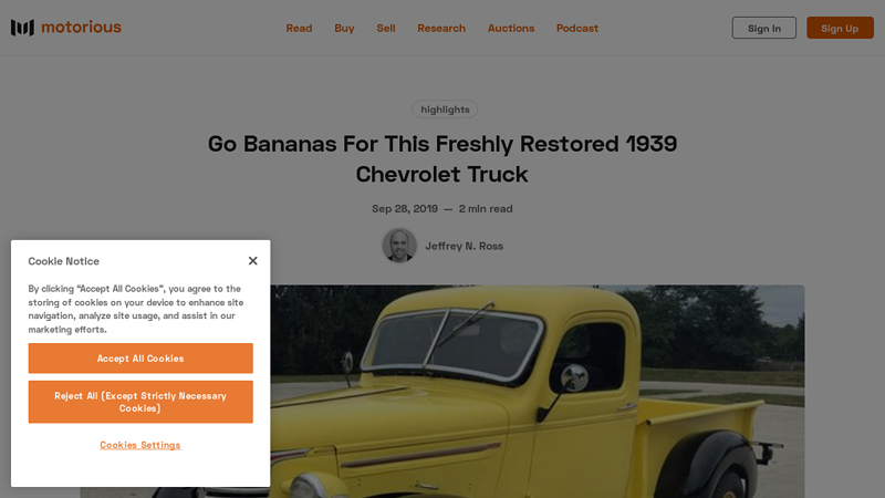 Go Bananas For This Freshly Restored 1939 Chevrolet Truck 1939 chevy truck parts