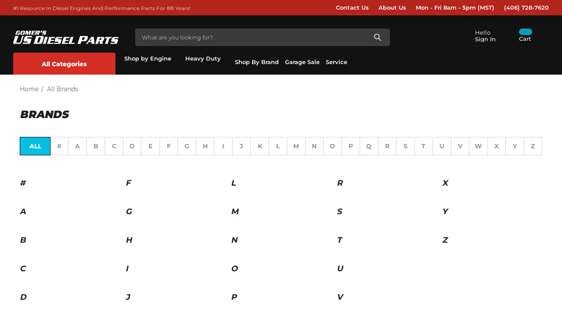 Gomers diesel motor parts