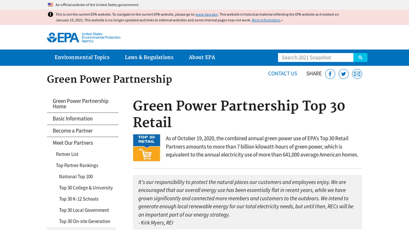 Green Power Partnership  Retail advance auto parts chula vista