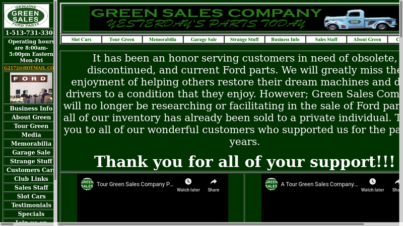 Green Sales Company auto parts cincinnati ohio