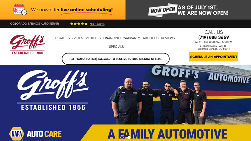 Groff's Automotive Co. car parts colorado springs