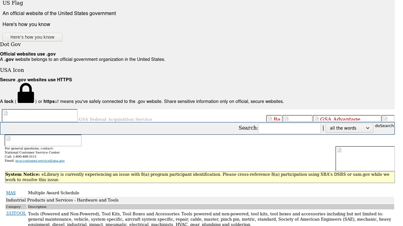 GSA eLibrary Contractor Listing calumet auto parts milwaukee wi