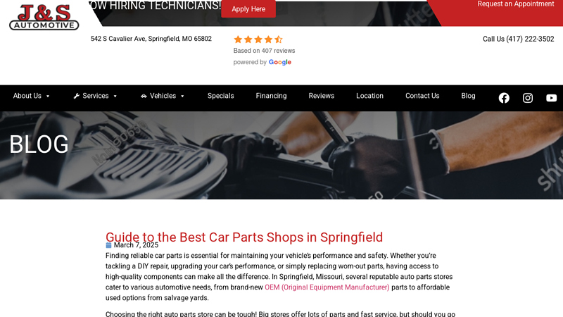 Guide to the  Car Parts Shops in Springfield car parts springfield mo