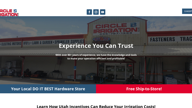 Hardware Store Cache Valley, Utah lawn tractor sprinkler parts