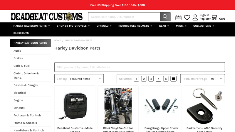 Harley Davidson Parts harley davidson motor parts