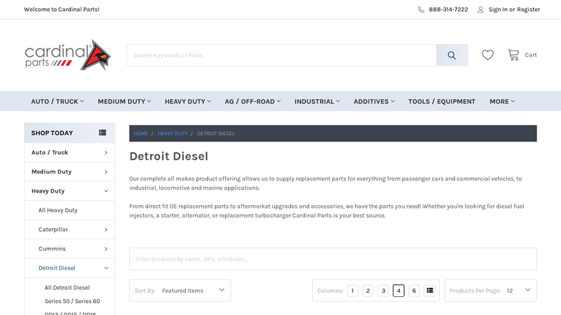 Heavy Duty detroit diesel auto parts