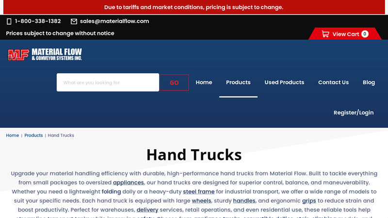 Heavy-Duty Hand Trucks for Any Job profeccional hand truck parts