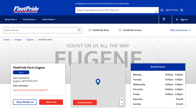 Heavy Duty Truck and Trailer Parts at 1045 Garfield St eugene or auto parts