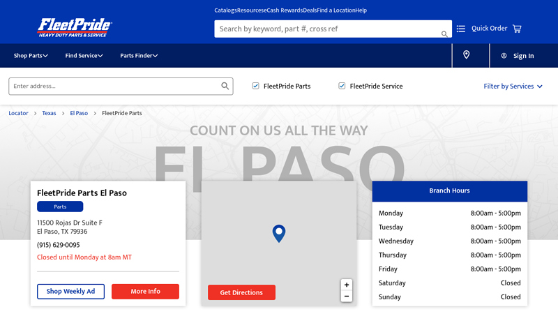 Heavy Duty Truck and Trailer Parts at 11500 Rojas Dr truck parts el paso tx