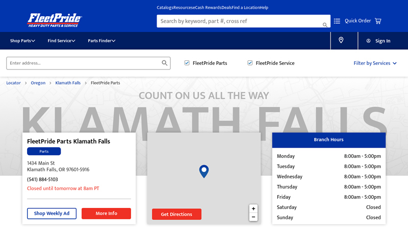 Heavy Duty Truck and Trailer Parts at 1434 Main St auto parts klamath falls