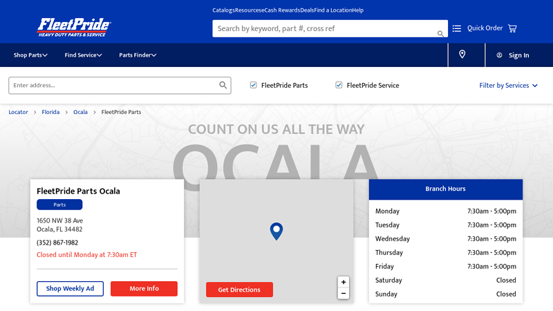 Heavy Duty Truck and Trailer Parts at 1650 NW 38 Ave auto parts ocala fl