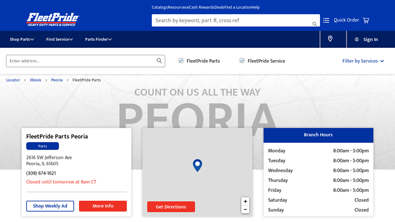 Heavy Duty Truck and Trailer Parts at 2616 SW Jefferson Ave auto parts peoria il