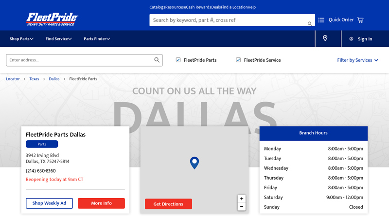 Heavy Duty Truck and Trailer Parts at 3942 Irving Blvd truck parts dallas tx