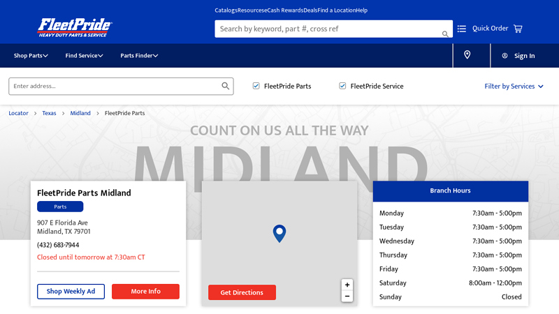 Heavy Duty Truck and Trailer Parts at 907 E Florida Ave midland truck and auto parts