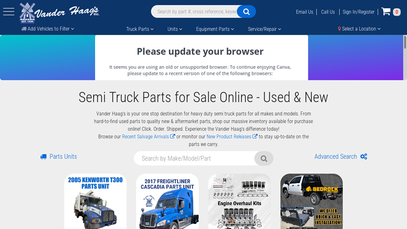 Heavy Duty Truck Parts vanderhaags truck parts
