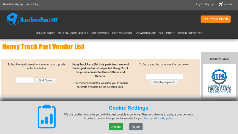 Heavy Truck Part Vendor List holst truck parts