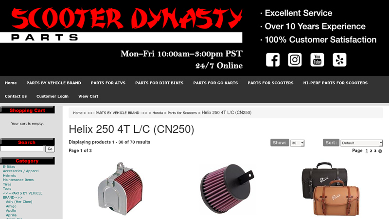 Helix 250 4T L/C (CN250) honda cn250 parts