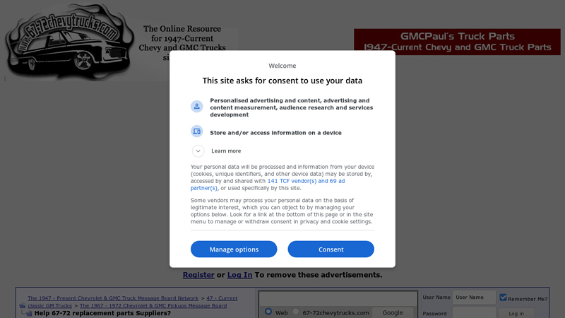Help 67 67 72 chevrolet truck parts