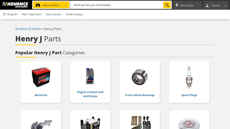 Henry J Parts Catalog henry auto parts