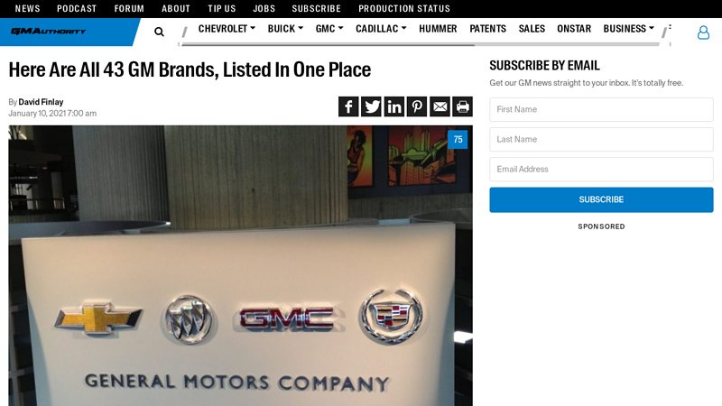 Here Are All 43 GM Brands, Listed In One Place gm car parts
