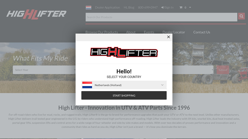 High Lifter honda four wheeler parts