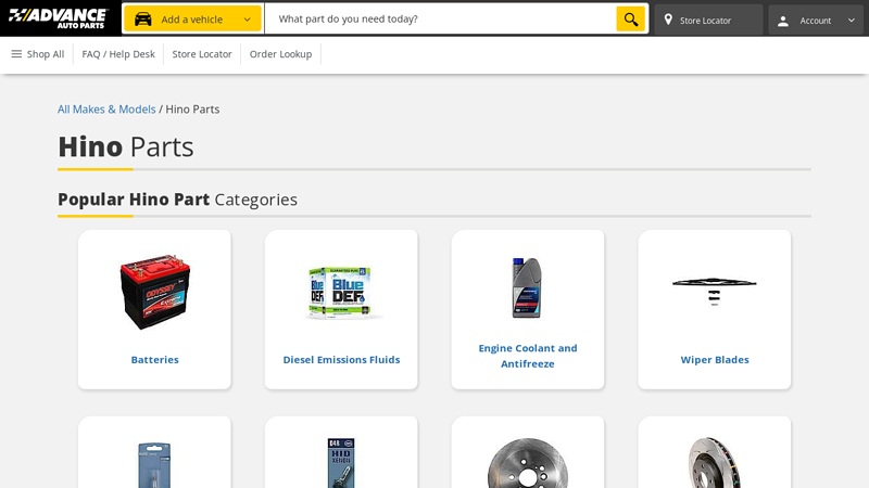 Hino Parts Catalog hino truck parts near me