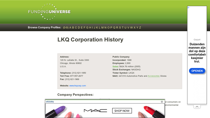 History of LKQ Corporation lkq star auto parts
