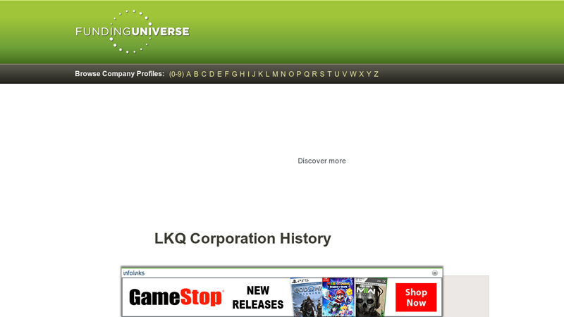 History of LKQ Corporation lkq midwest auto parts