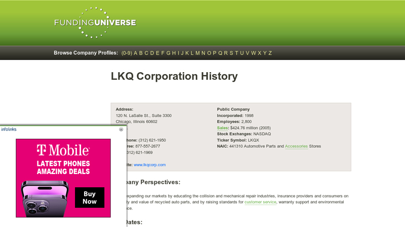 History of LKQ Corporation lkq hunts point auto parts bronx