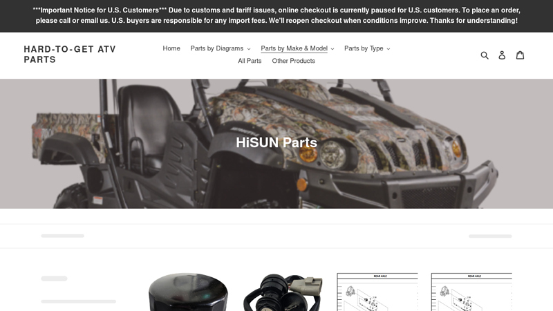 HiSUN UTV & ATV Parts hisun motors parts