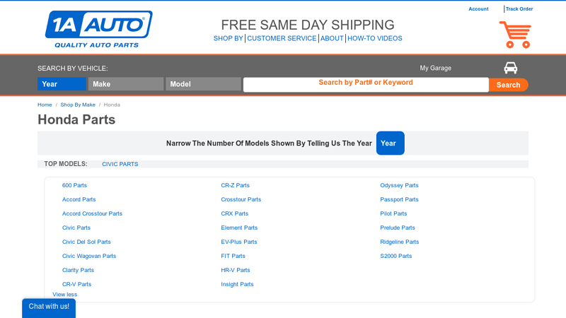 Honda Aftermarket & OEM Replacement Parts honda aftermarket parts