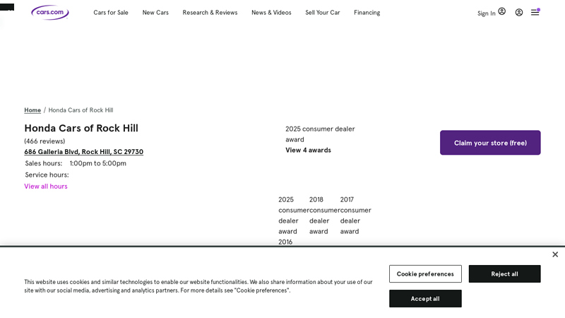 Honda Cars of Rock Hill honda cars of rock hill parts