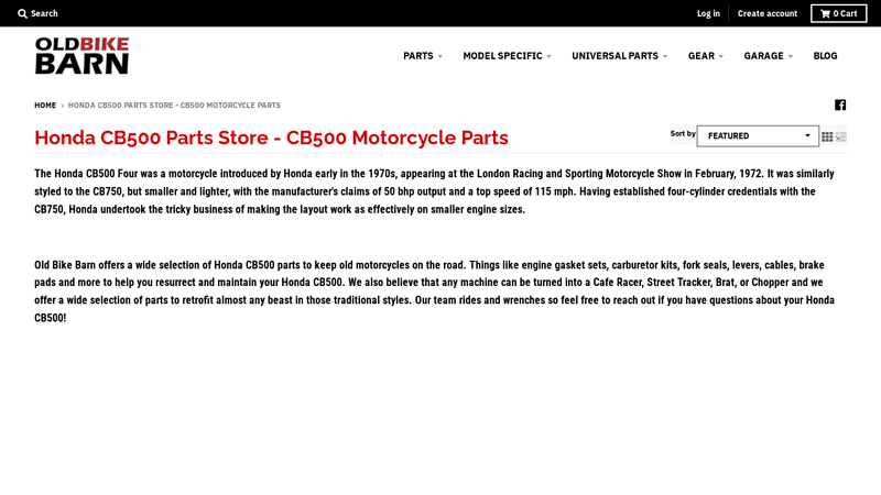 Honda CB500 Parts Store honda 750 four parts