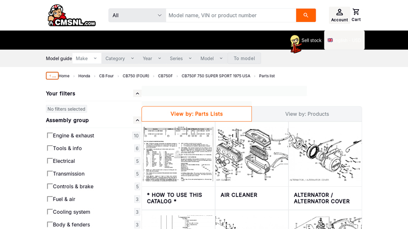 HONDA CB750F 750 SUPER SPORT 1975 USA honda cb750f parts