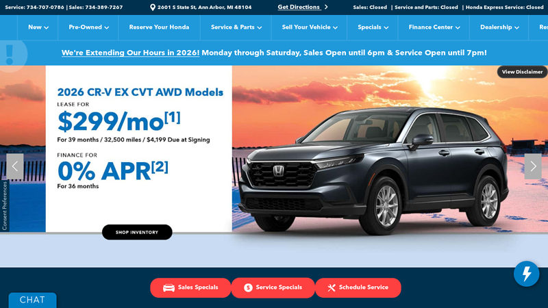 Honda Dealership in Ann Arbor, MI fox honda - service & parts