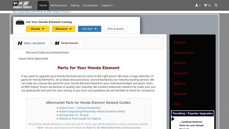 Honda Element Parts Source honda element parts car