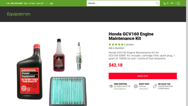 Honda GCV160 Engine Maintenance Kit honda gcv160 parts catalog