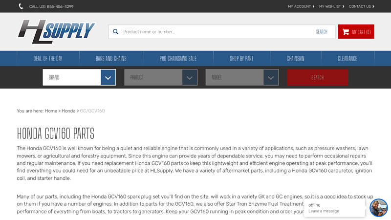 Honda GCV160 Parts honda gc160 parts
