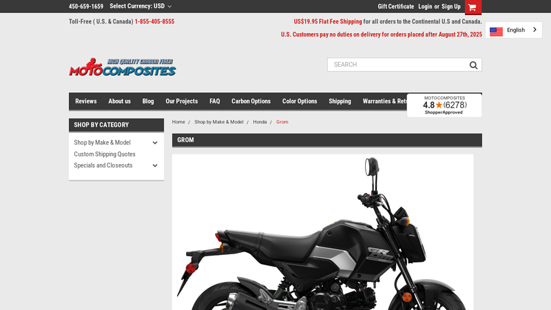 Honda Grom Carbon Fiber Parts Index honda grom racing parts
