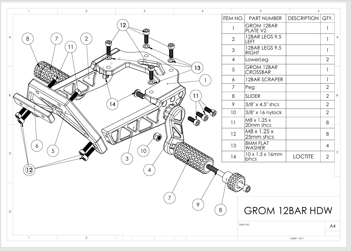 Honda Grom Parts guide
