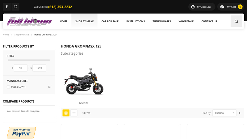 Honda Grom/MSX 125 custom honda grom parts
