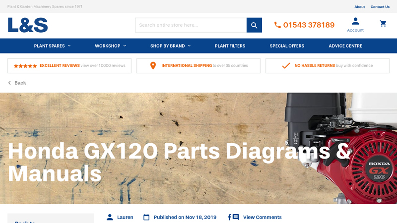 Honda GX120 Parts Diagrams and Manuals honda gx120 parts