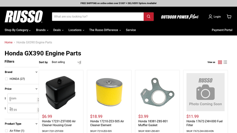 Honda GX390 Engine Parts honda gx 390 parts