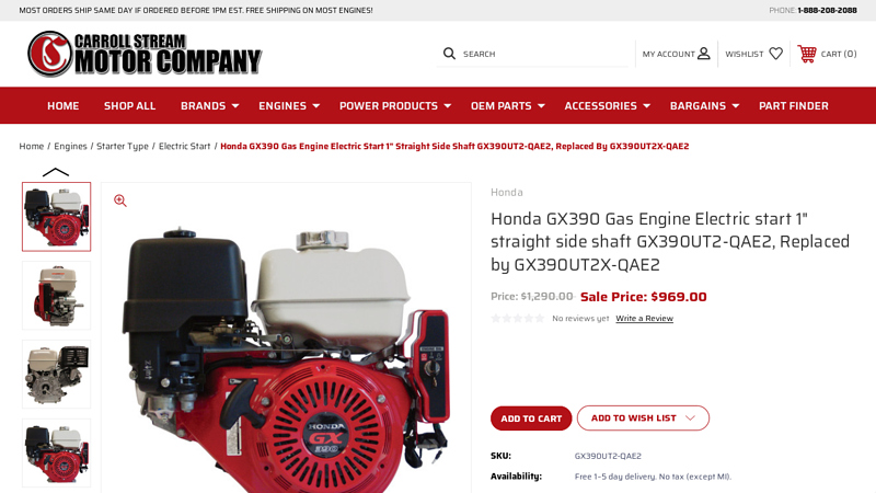 Honda GX390UT2-QAE2 honda gx390 performance parts