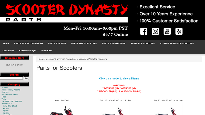 Honda High Performance Scooter Parts honda spree parts