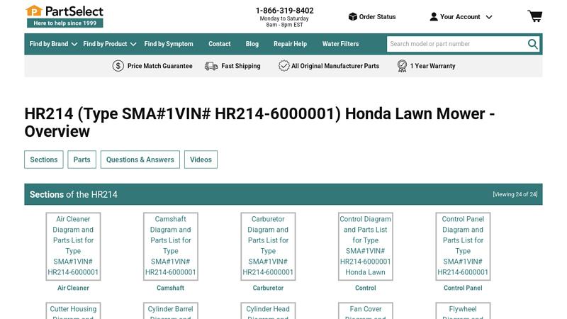 Honda Lawn Mower HR214 honda hr214 parts
