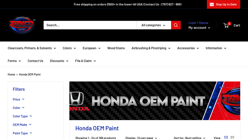 Honda OEM Paint honda parts touch up paint